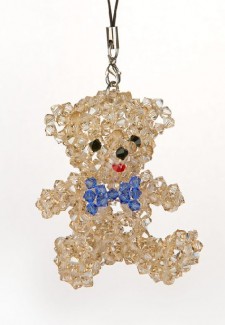 UCLA Boy Teddy Bear Swarovski Crystal Ornament