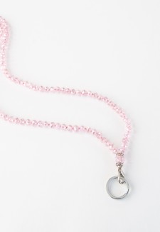 Pink Crystal Fashion ID Lanyard