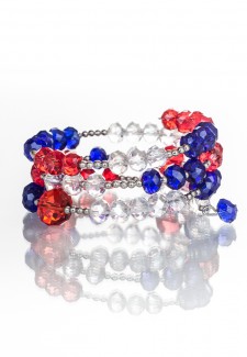 RWB Crystal Wrap Bracelet